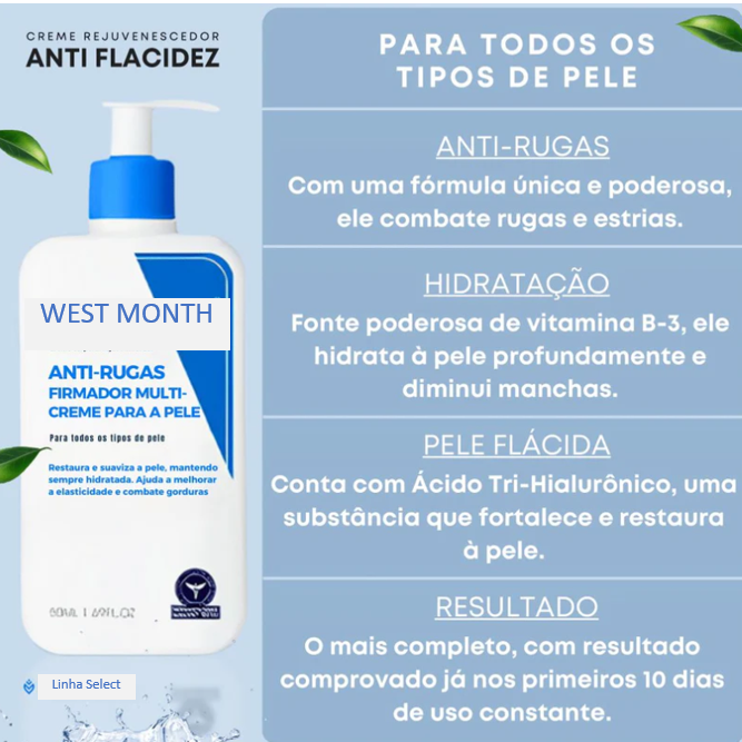 Creme de Pele Anti-Rugas e Flacidez